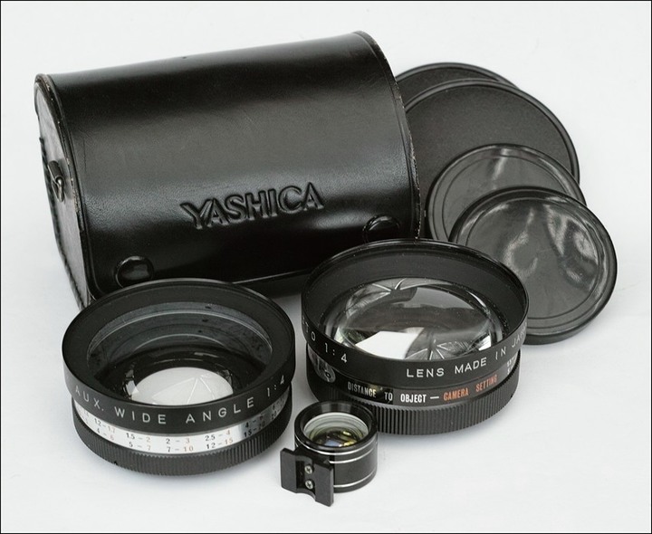 Yashica Electro 35用廣角+望遠附件.