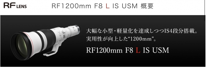 Canon RF800mm F5.6&RF1200mm F8公開發表
