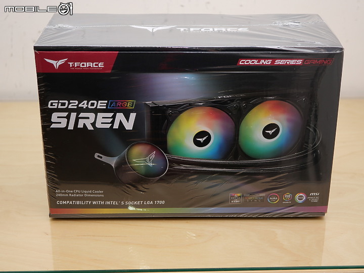 魔幻炫目鏡面 T-FORCE SIREN GD240E ARGB AIO 開箱