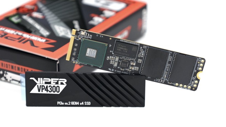 無光害 7400MB/s 極速 PCIe Gen4 x4 SSD，Patriot Viper VP4300 2TB