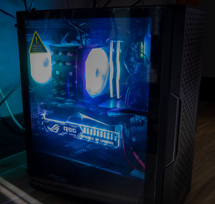 點我看大圖 組裝新電腦 i7 12700 cpu + ASUS B660 主機板 16G*2 DDR4 3600+無限伍散熱塔扇