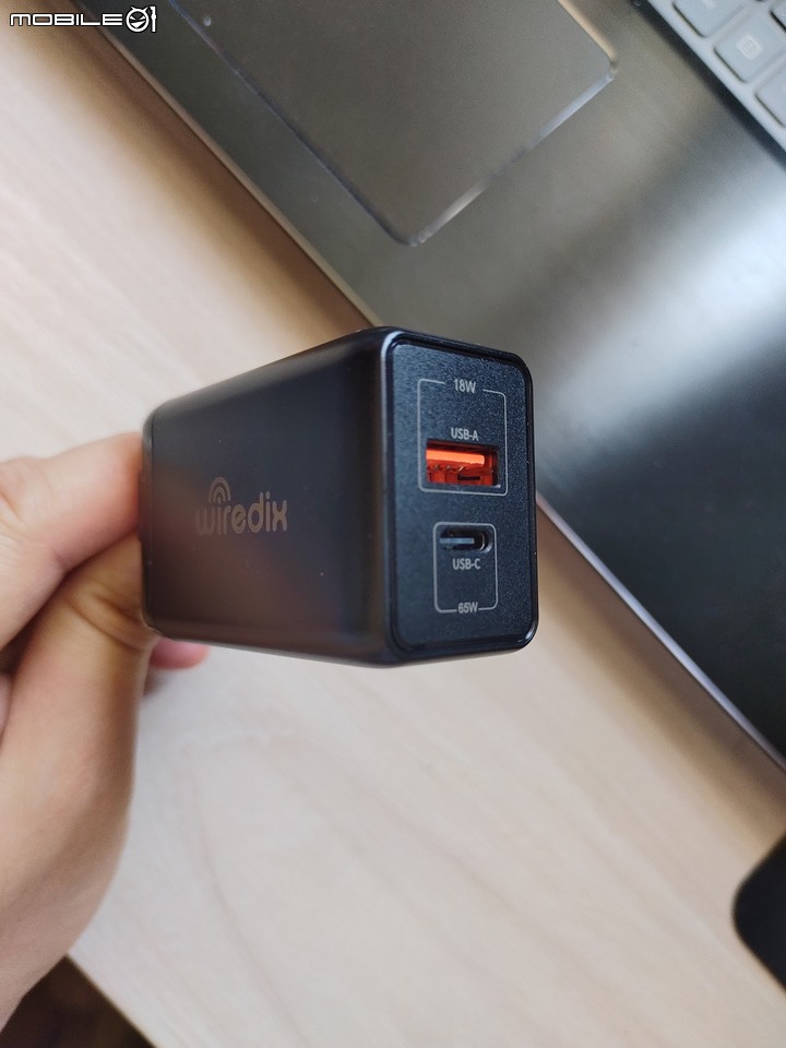 Wiredix 65W Type-C/USB-A 氮化鎵 GaN PD3.0/QC3.0 快速充電器 (1 PD+1 QC) 兩顆 999