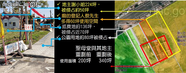 點我看大圖 【這樣合理嗎?】重劃後土地被廟侵占,已經兩年又3個月了……