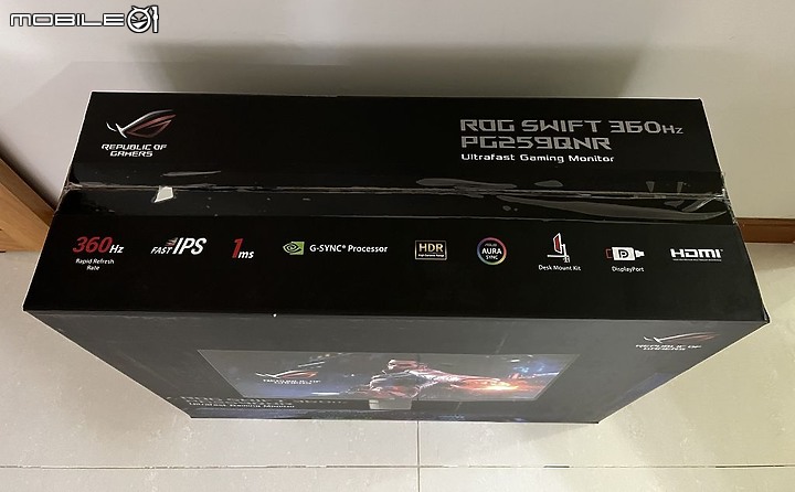 360HZ 滑順新境界 ROG SWIFT PG259QNR 入手開箱