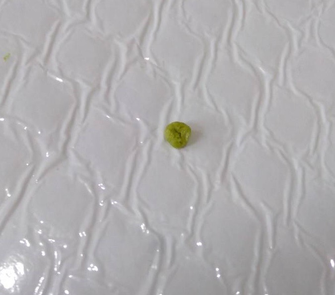 奶粉裡有綠色結塊，這是甚麼東西? 泡在水中也不太會溶