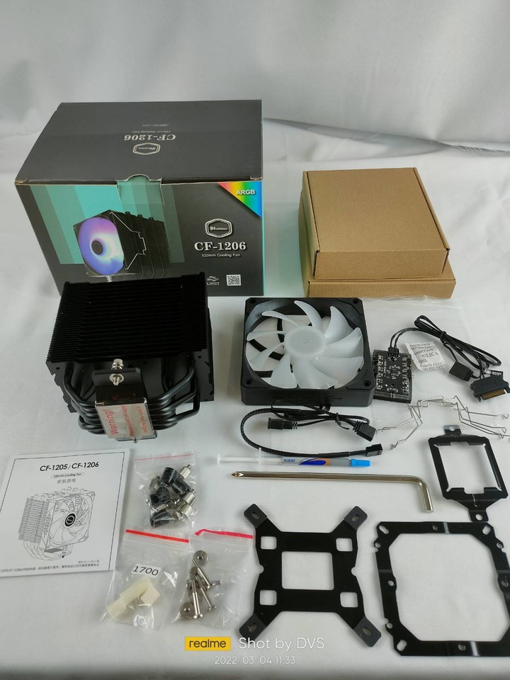 英富達 CPU 散熱器開箱 不專業 業配文 INCF-CF-1206ARGB