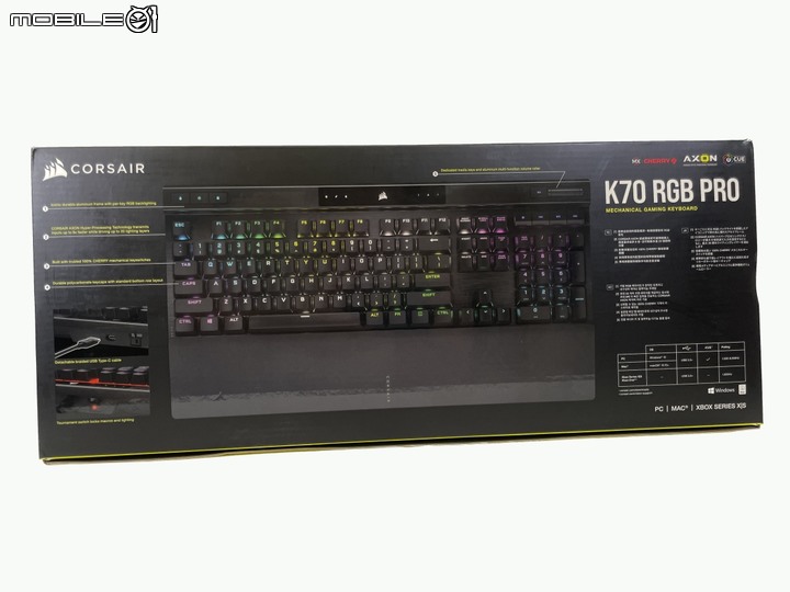 經典再現 CORSAIR K70 RGB PRO機械式鍵盤