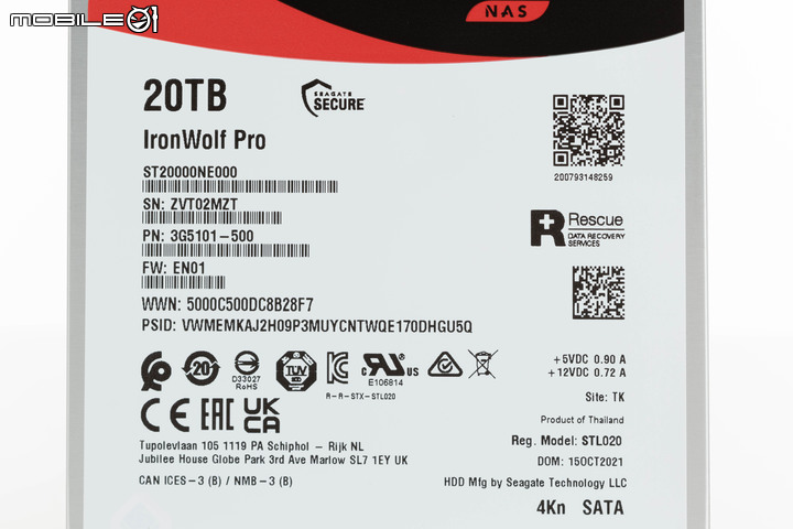 Seagate IronWolf Pro 20TB NAS 硬碟實測 以超大容量與穩定效能提供海量儲存空間