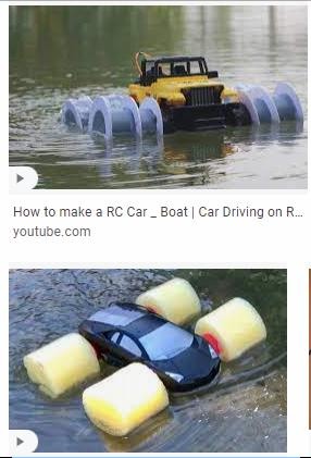 自製水陸兩用遙控夾物車船YOUTUBE