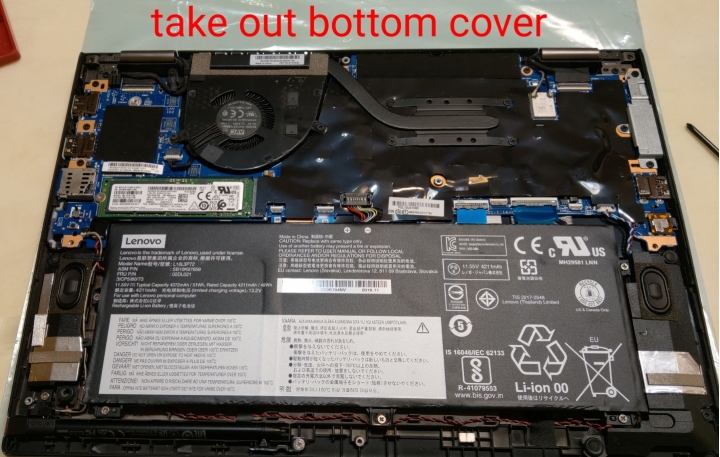 Lenovo X390 Yoga keyboard replacement