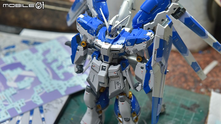 【RG 1/144】史上最強海牛! RX-93 V2 Hi-v Gundam 素組分享 EVO水貼