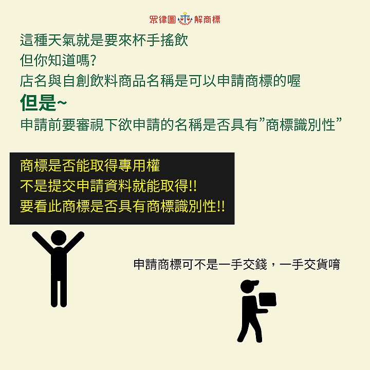 要保護品牌~一定要先申請商標~但要先了解何謂商標識別性!