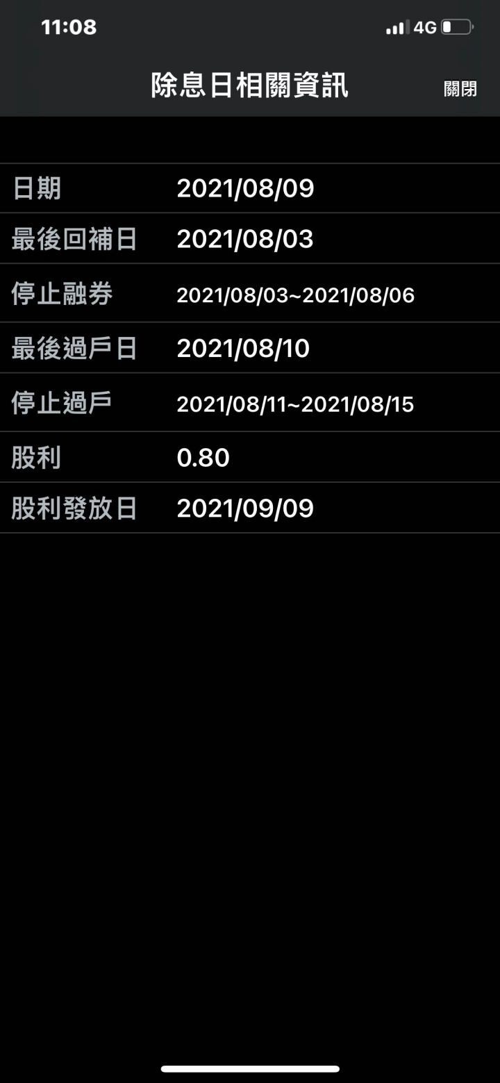 請問，這樣有參加到現金股利？