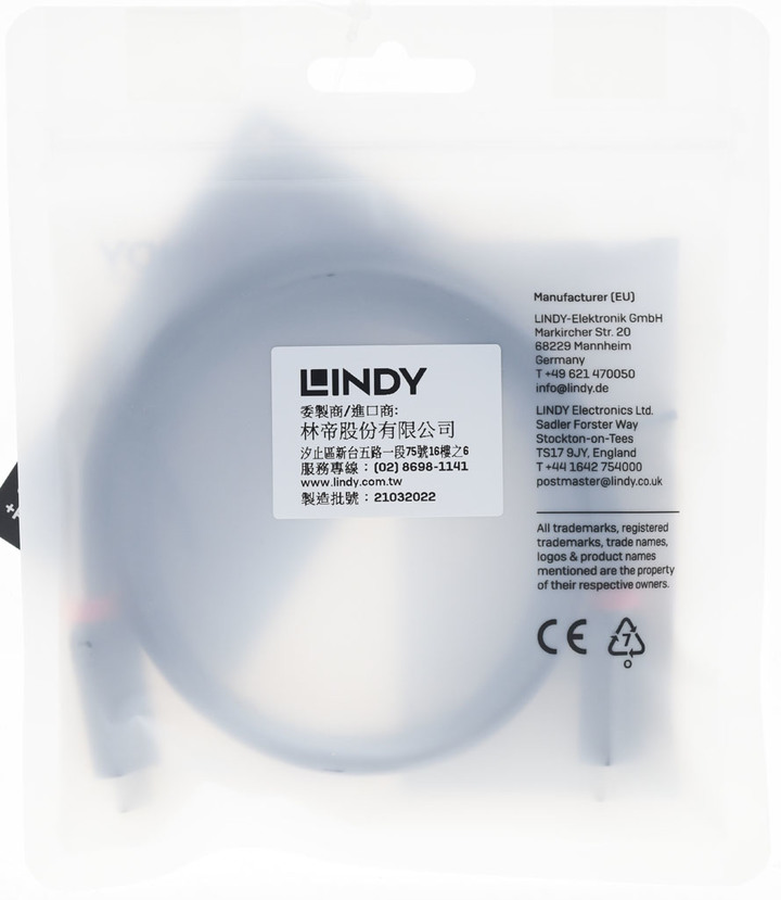 LINDY 92000_A ANTHRA LINE系列USB4 Type-C to Type-C傳輸線簡測
