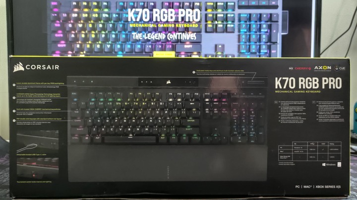 前有寶物!CORSAIR K70 RGB PRO 鍵盤開箱分享