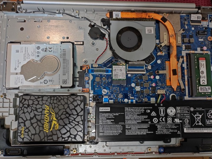 IDEAPAD 330 筆電 機械硬碟更換固態硬碟紀錄，W10鍵盤驅動需調整