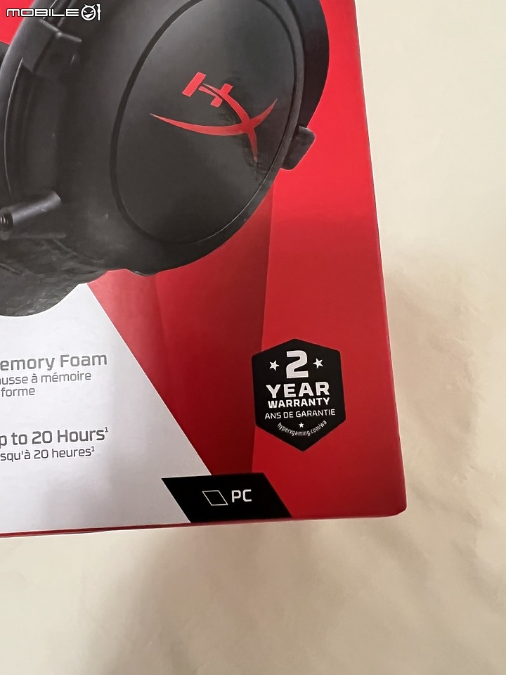 點我看大圖 開箱 HyperX Cloud Core Wireles DTS 遊戲耳機