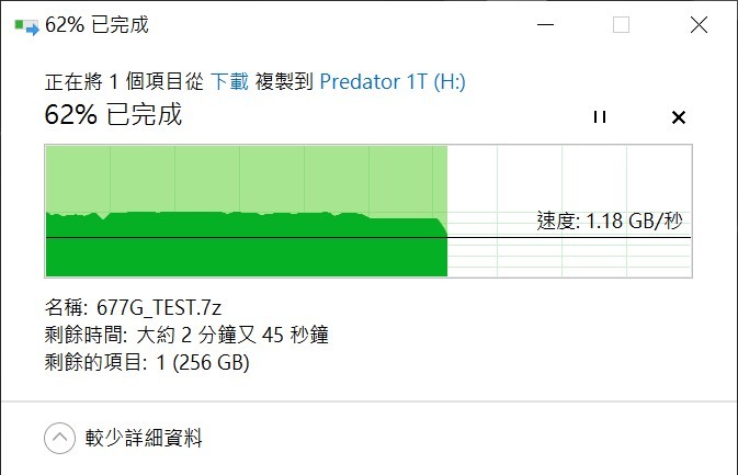 主流級價位的PCIe4-Predator GM7000 1TB PCIe4.0