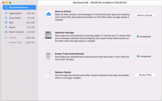 macOS 上的啟動盤已滿？