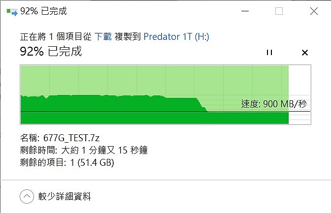 主流級價位的PCIe4-Predator GM7000 1TB PCIe4.0