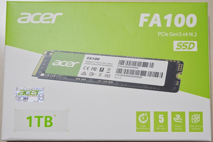 點我看大圖 美光顆粒的M.2-acer FA100 1TB