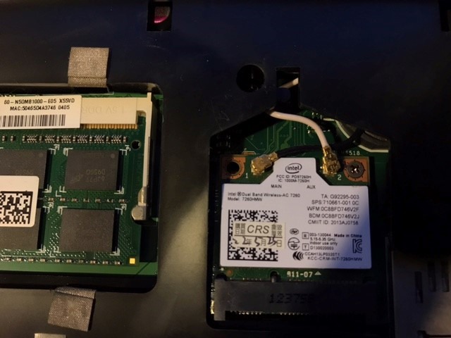 Asus X55VD 升級無線網卡 AC7260 802.11ac