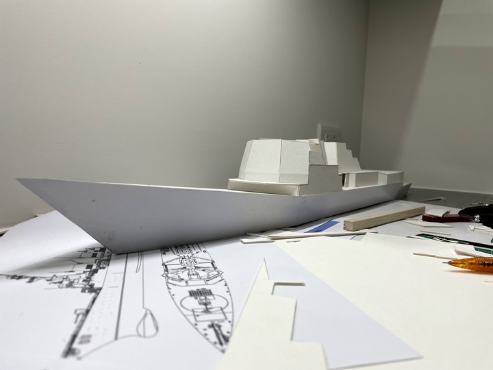 【模型分享】1/200 紙製 柏克級驅逐艦 01(艦體製造)~持續更新