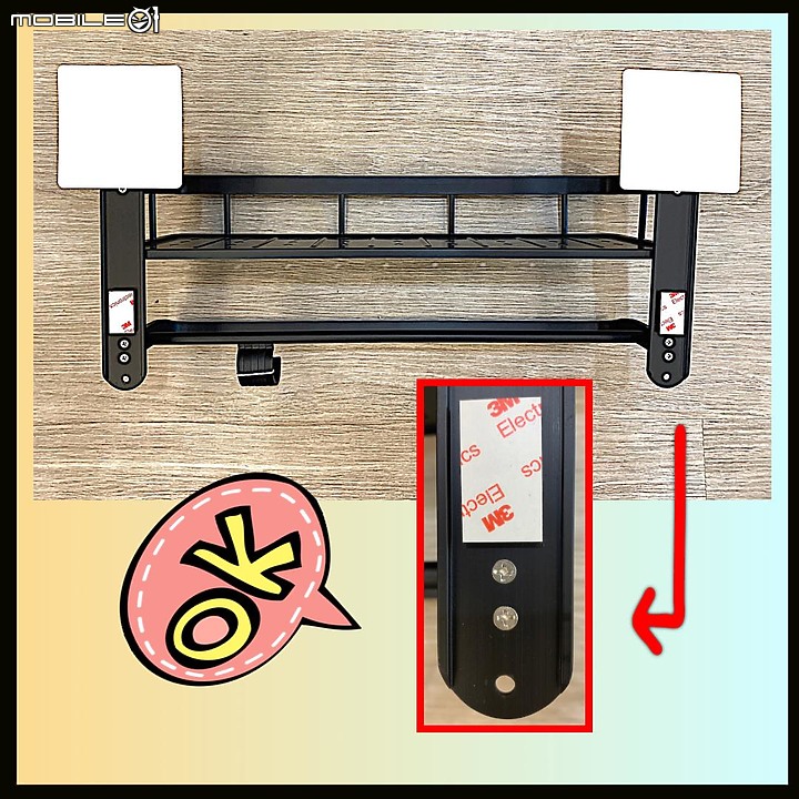 點我看大圖 不想釘、鑽牆壁又想做瓶罐收納(最好能碰水不留水痕)~這個「單層鋁架」夠輕還滿符合我的需求