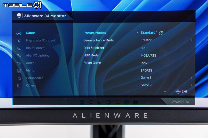 Dell Alienware 34 AW3423DW QD-OLED 量子點電競曲面螢幕開箱試用 以頂尖畫質滿足玩家感受