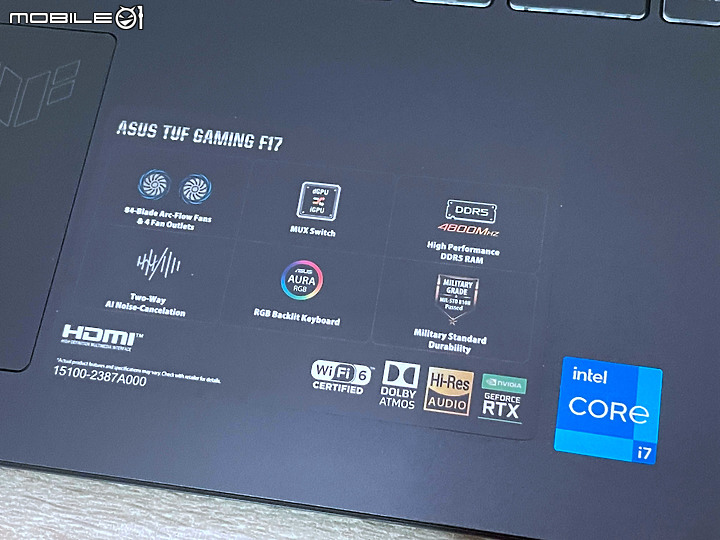 超值誠意之作 TUF GAMING FX707ZM