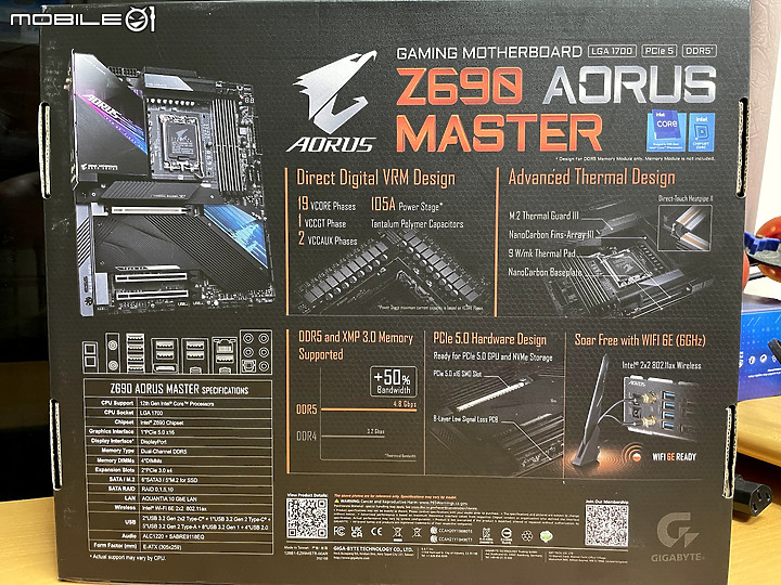 點我看大圖 現買現划算的大禮包 Z690 Aorus Master 開箱與性能測試