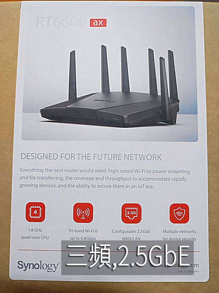 Synology RT6600ax 三頻 Wi-Fi 6 路由器開箱