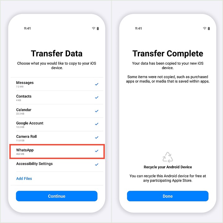 更無痛換機!「Move to iOS」新功能:可將WhatsApp對話從Android跨系統轉移到iPhone了