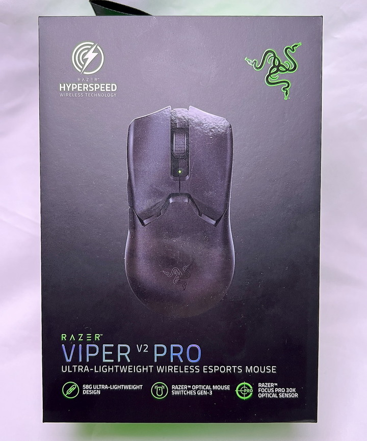 RAZER 雷蛇 VIPER V2 PRO 無線電競滑鼠 - 極輕量 58克、超高 30000 DPI