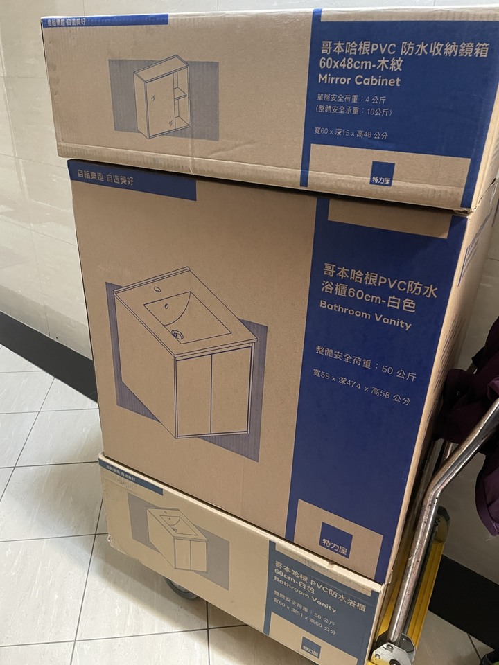 【開箱】特力屋浴櫃+收納鏡箱