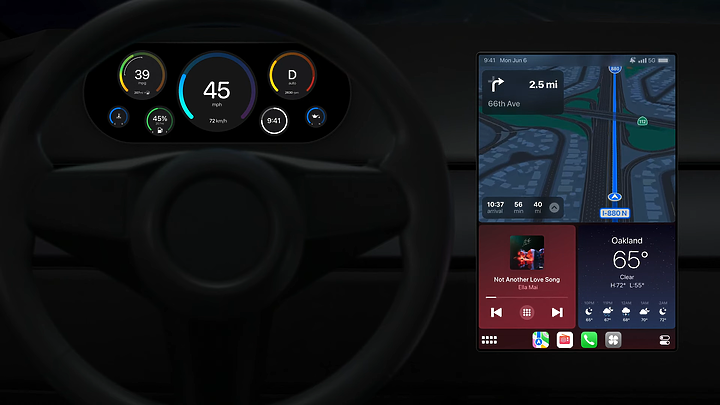 【海外新訊】佔據全車螢幕!蘋果釋出新一代CarPlay車載系統全新介面