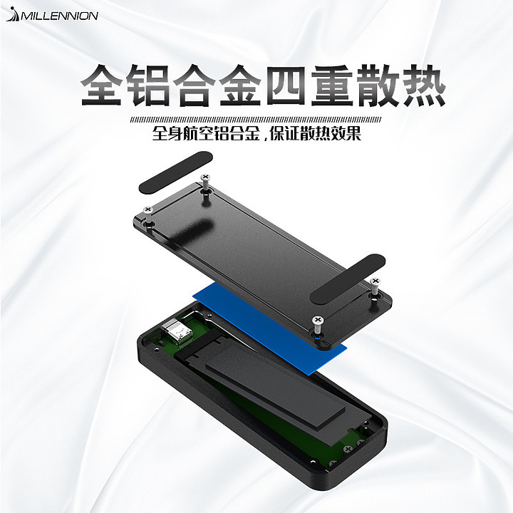 點我看大圖 MILLENNION M.2 NVME SSD USB外接盒簡單測試