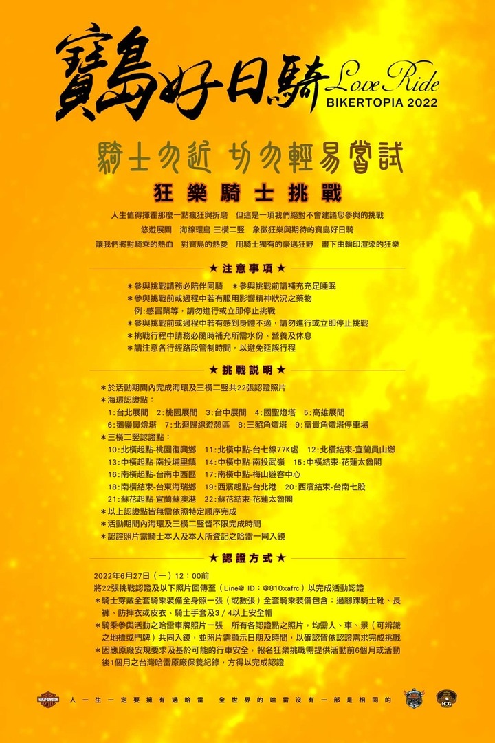 哈雷2022寶島好日騎Love Ride騎士挑戰,Sportster S 的一場耐久騎行試煉