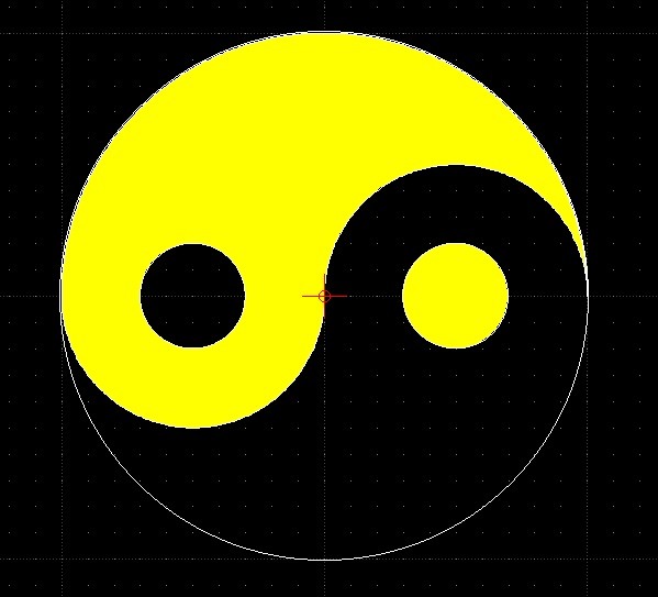 LibreCAD教學：繪圖(太極 III)
