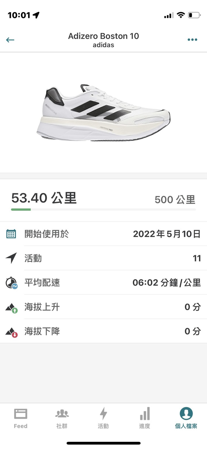 [問題] 關於Adidas Adizero Boston 10 跑鞋（更新6/3號忘了換長襪的下場）