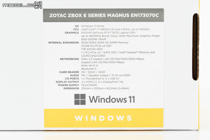 Zotac ZBOX EN173070C 主機開箱實測 以 i7 處理器搭配 RTX3070 顯卡的迷你效能鋼砲