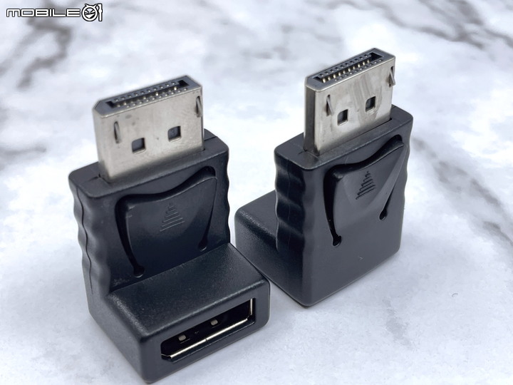 林帝 LINDY SLIM DisplayPort 1.4 無卡扣細線 + 90度轉接頭