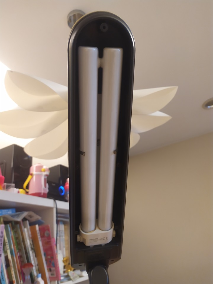 請教這枱燈的燈管該怎麼拆下來？