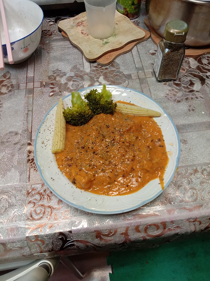 我做的南瓜雞肉燉飯