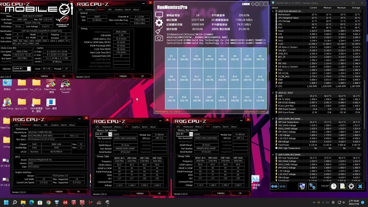 凌航Neo Forza TRINITY RGB DDR5-6400 16G*2 套組心得分享及空冷超頻上限