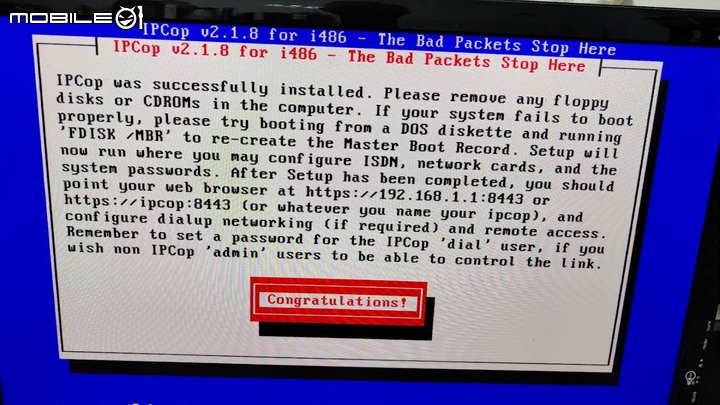 由 BrazilFW 更換到 IPcop 簡單紀錄