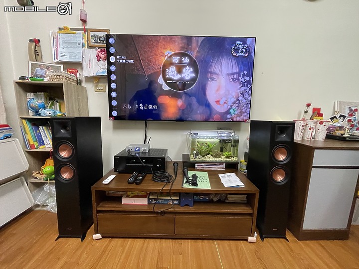 點我看大圖 LG OLED65C2電視 + Klipsch RP-5000F落地式喇叭 + ONKYO TX-SR494擴大機 + FIESTA數位混音機 安裝紀錄