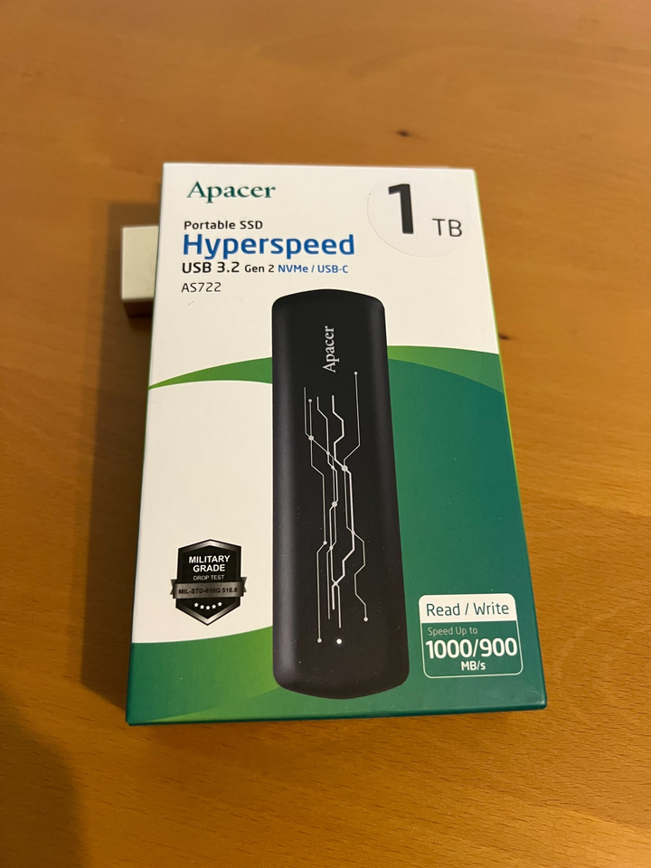 Apacer AS722 1TB TypeC 外接SSD