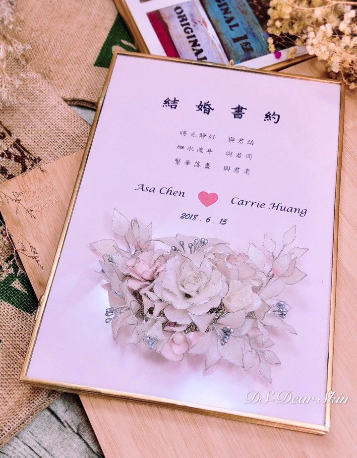 水晶花飾作品