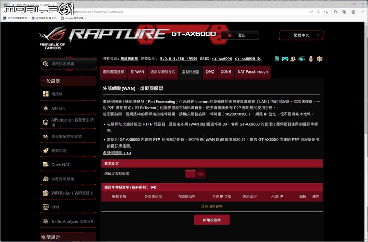 ROG RAPTURE GT-AX6000 EVA EDITION WiFi 6 無線路由器開箱試用 性能與外觀信仰皆滿點的誠意之作